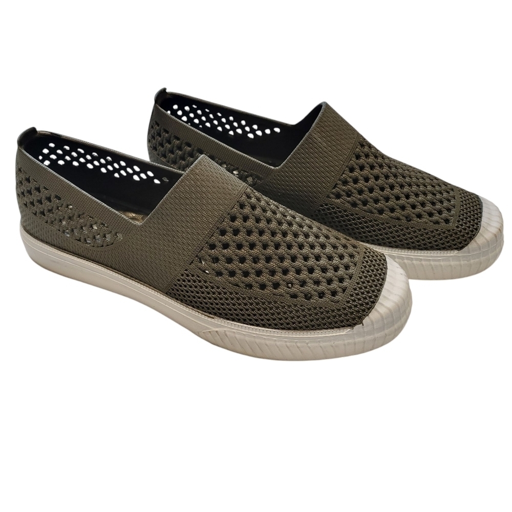 Layer 8 womens olive army green waterproof rubber slip on shoes size 9 NWOT